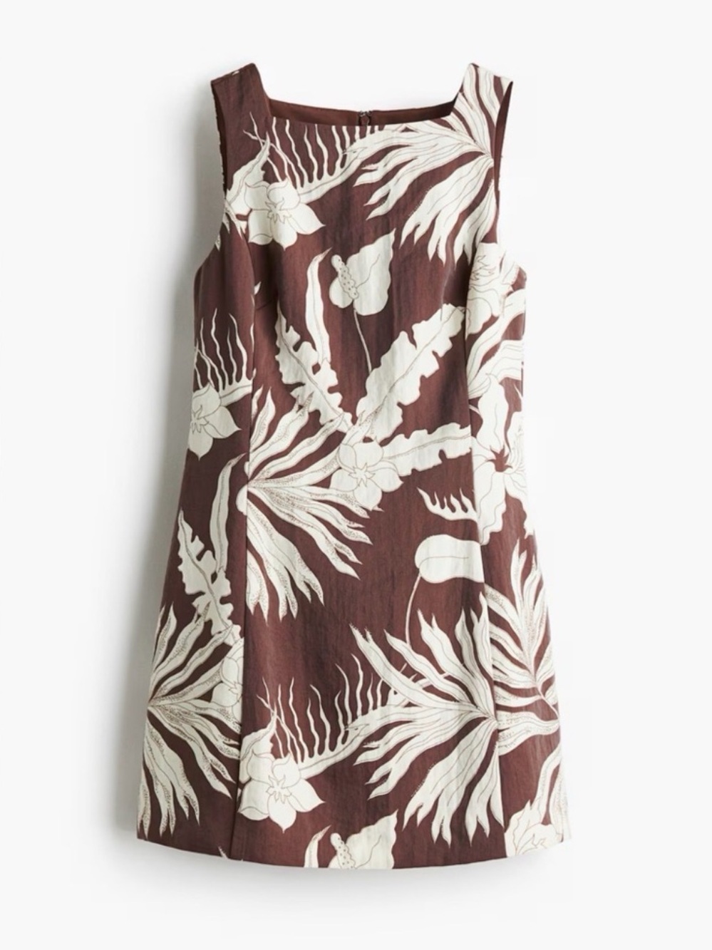 H&M Brown Floral Print Dress NWT